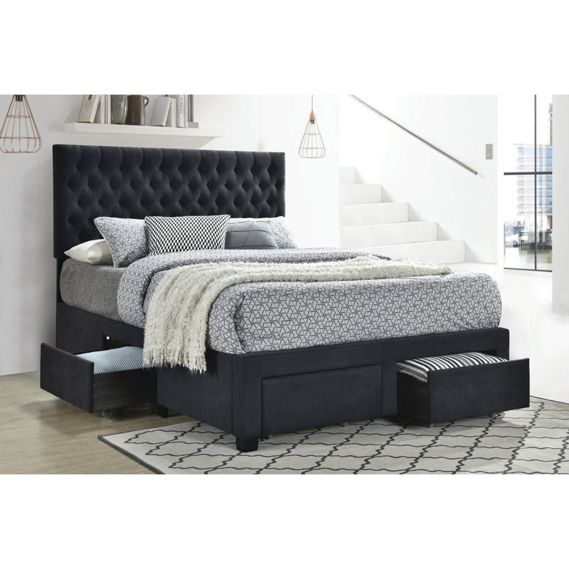 Latitude Run® Journey Tufted Upholstered Storage Platform Bed & Reviews